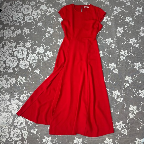 Aritzia Babaton Hamptons Midi Slit Dress in Red Sz 4 - Picture 9 of 15